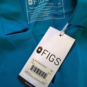 Figs extreme blue barrel Scrub Pants XXS tall and Inala scrub top XS BNWT